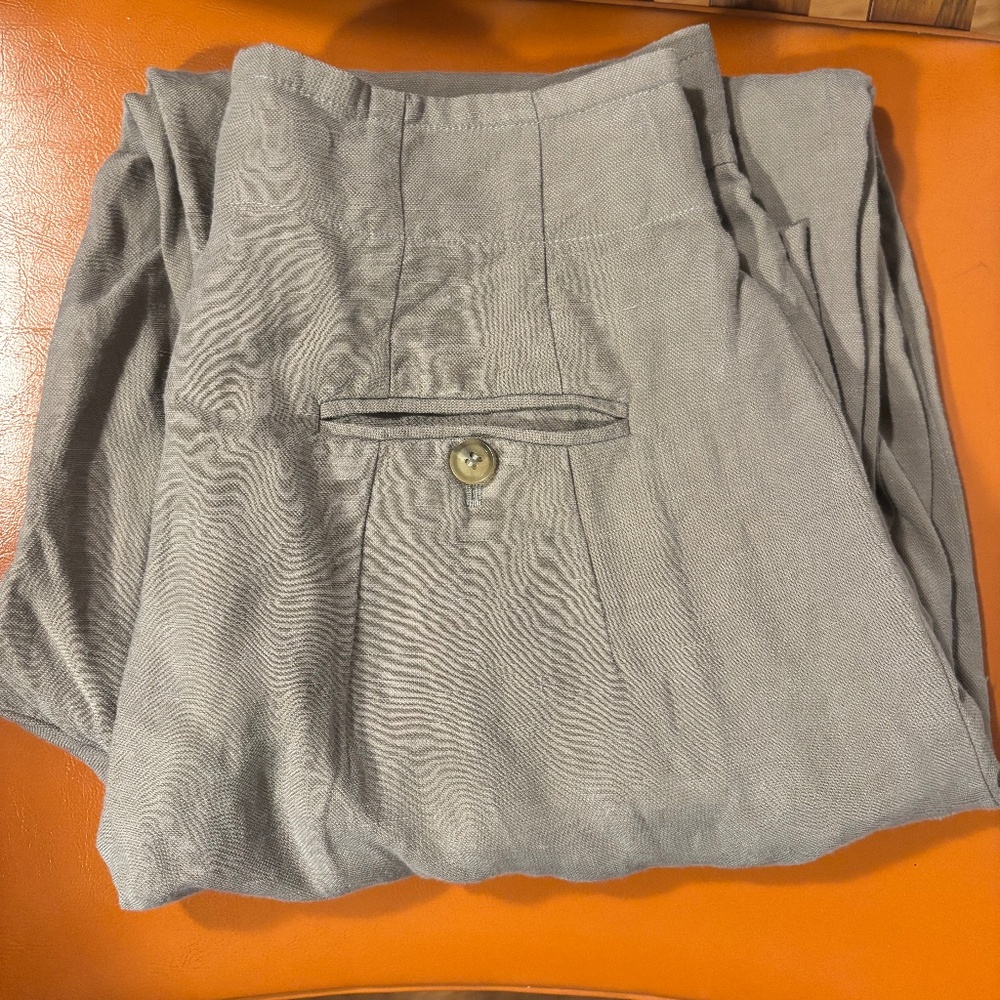 Chelsea Mak Linen Slacks Dress Pants Small